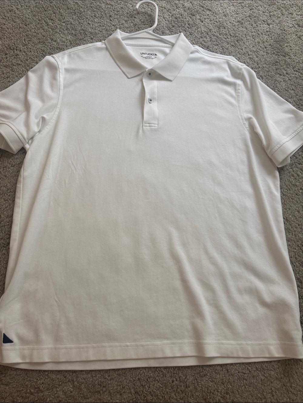 UNTUCKit White Men's Polo Shirt - Short Sleeve